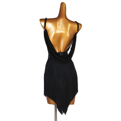 Customisable-Women's Spaghetti Strap Sleeveless Performance Latin Dance Dress Dance Wear