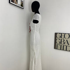 Cotton Embroidered Lace Dress