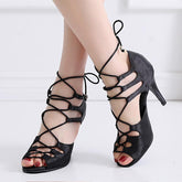 Women's Satin Customized Heel Ballroom Dance Shoes Salsa Latin Dance Shoes