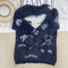 Jacquard Design Loose Sweater