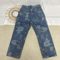 All-Over Floral Wide-Leg Jeans
