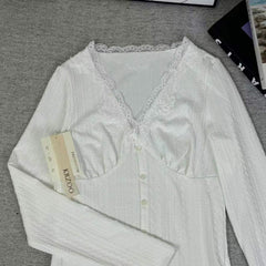 Lace V-neck base top