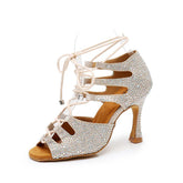 Women's Rhinestone Customized Heels Dance Boots Salsa Dance Shoes