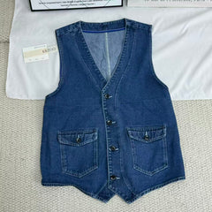 Cowboy vest, workwear, casual wide coat