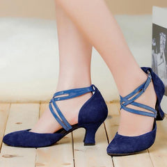 Women's Suede Customized Heel Ballroom Dance Shoes Modern Dance Shoes