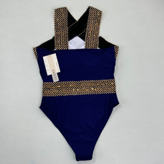 Gold thread bikini swimsuit