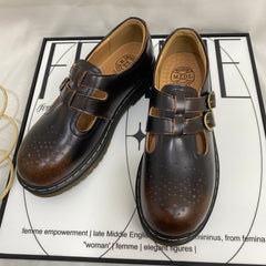 Retro Forest-Style Leather Shoes