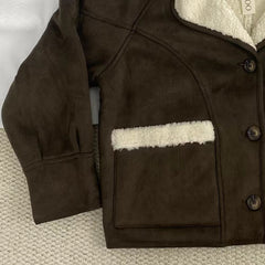 Loose-Fitting Suede And Shearling Coat