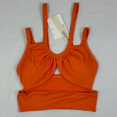 Open-necked top with a draped collar
