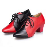 Women's Real Leather 4.5cm Heels Teaching & Practice Shoes Ballroom Dance Shoes