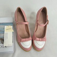 Color-Block Burnout T-Strap Sandals