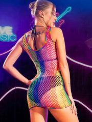 Sheer Hollow Women's Fishing Net Dress