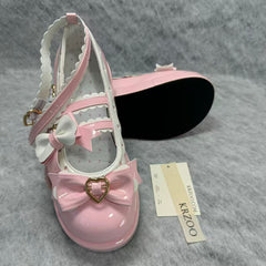 Academic style round-top bow tie JK shoes
