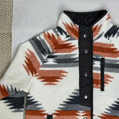 Color-Blocked Lapel Plush Jacket