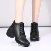 Women's Dance Boots Training Practice Outdoor Mesh Lace-up Dance Shoes JazDance