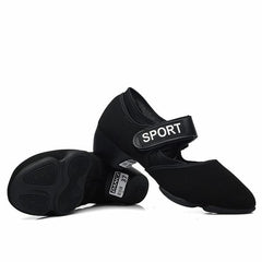 Women's Cloth 3.5cm Heels Ballroom Dance Shoes Teaching & Practice Shoes