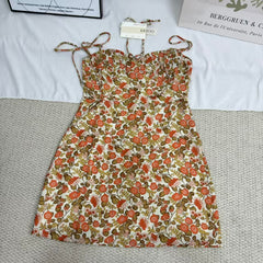 Slimming Printed Spaghetti-Strap Dress
