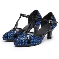Women's T-strap Satin Customized Heel Modern Dance Shoes Ballroom Dance Shoes