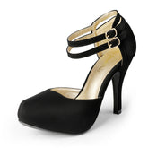 Double Ankle Strap Heel Pumps