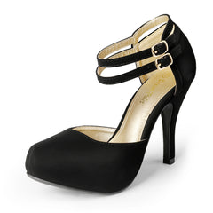 Double Ankle Strap Heel Pumps