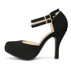 Double Ankle Strap Heel Pumps
