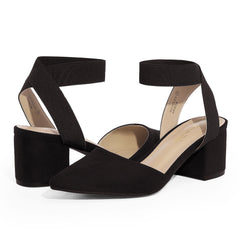 Pointed Toe Pumps with Ankle Strap