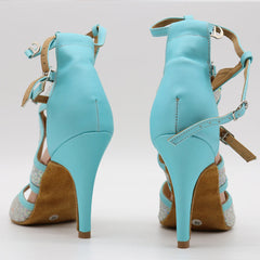 Women's Fluorescent PU Customized Heel Heels Dance Boots Salsa Dancing Shoes