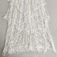 Ruffled irregular hemmed half-length skirt