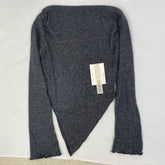 Irregularly cut, flared collar top