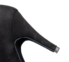 Women's 10cm Heel Velvet Dance Heels Ballroom Dance Shoes