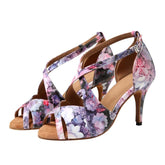 Women's Leatherette Customized Heel Ballroom Dance Shoes Salsa Latin Dance Shoes