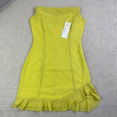 Neck-wrap polyester creased dress