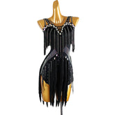 Customisable-Women's Tassel DanceWear Dance Dress Performance Wear