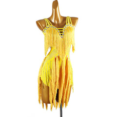 Customisable-Women's Tassel DanceWear Dance Dress Performance Wear