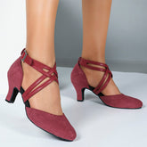 Women's Suede Customized Heel Ballroom Dance Shoes Modern Dance Shoes