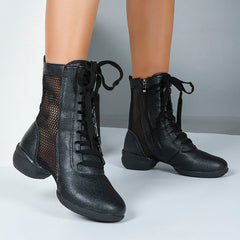 Women's Leatherette 4cm Heels With Lace-up Dance Shoes/Dance Boots/JazBoots