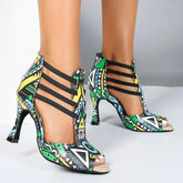 Women's Leatherette Customized Heel Dance Boots Salsa Dance Shoes