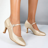 Women's Satin 7.5cm Heel Modern Dance Shoes Ballroom Dance Shoes
