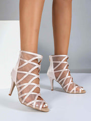 Women's Lace Customized Heel Rubber Sole Heels Dance Boots JazSalsa Dancing Shoes