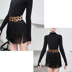 Girls Milk Silk Tassel Latin Dance Srt Dance Wear