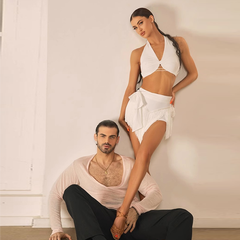 Women's Milk Silk Latin Tops Practice Tops Latin DanceWear