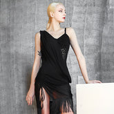 Women's Mesh 2 Piece Latin Dance Dress Dance Wear Bodysuit Training Performance Dress