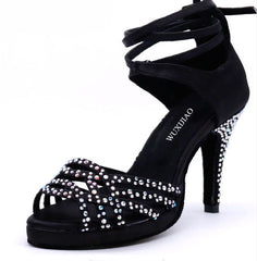 Women's Leatherette Customized Heel Latin Shoes Salsa Shoes Ballroom Dance Shoes