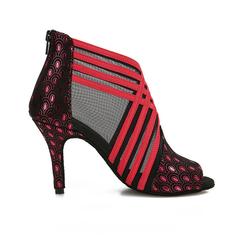 Women's Mesh Customized Heels Dance Boots JazSalsa Dancing Shoes