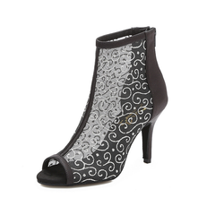 Women's Lace Customized Heel Dance Boots JazSalsa Dance Shoes