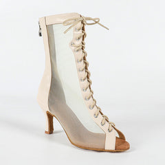 Women's Apricot Customized Heel Heels Dance Boots JazDancing Shoes