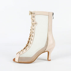Women's Apricot Customized Heel Heels Dance Boots JazDancing Shoes