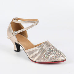 Women's Leatherette 3.5cm/5cm Heels Closed Toe Rubber Sole Ballroom Dance Shoes Modern Shoes