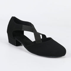 Women's Black Suede 3.5cm Heels Ballroom Dance Shoes Swing Dance Shoes