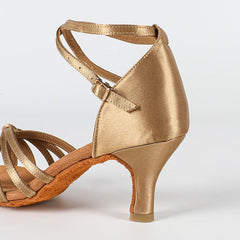 Women's Leather 5.5cm/7.5cm Heels Strappy Knot Latin Dance Shoes Ballroom Dance Shoes